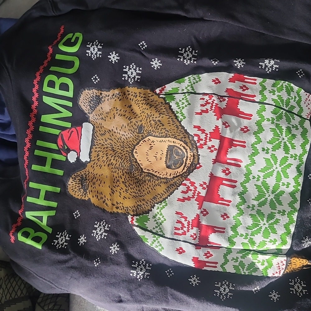 Bah humbug bear holiday sweater